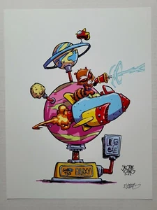 Skottie Young *Firmado* ROCKET GoTG (2022) 11x14 Impresión Artística / Totalmente Nuevo (Sin Marco) - Imagen 1 de 5