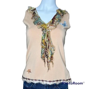 Rafaella Women’s Floral V-Neck Ruffle Blouse Sz 6 NWOT - Picture 1 of 11