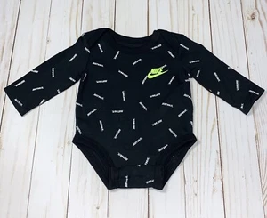 Nike Infant Baby Boy “Just Do It” One-Piece Bodysuit Black Size - 3 Months - Foto 1 di 2