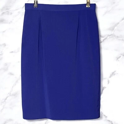 Vintage Votre Nom ... Paris Pencil Skirt Blue Knee Length Career EU 44 / US 12 - Изображение 1 из 4