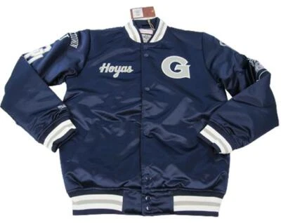 Nueva Chaqueta Georgetown Hoyas Para Hombres Tallas Mitchell & Ness Satén Pesado a Presión $175 Foto 1 de 4