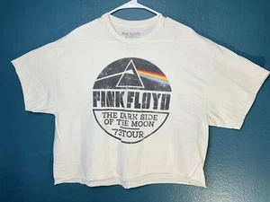 T-shirt donna vintage Pink Floyd The Dark Side Of The Moon Tour crema grande - Foto 1 di 13