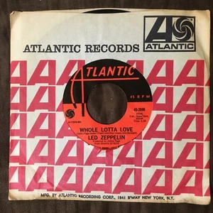 LED ZEPPELIN Whole Lotta Love - Original 1969 Atlantic 45 w/ Company Sleeve VG+ - Picture 1 of 5