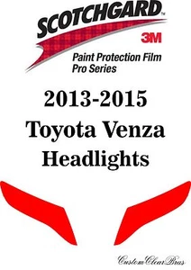 3M Scotchgard Paint Protection Film Clear Pre-Cut 2013 2014 2015 Toyota Venza - Picture 1 of 3