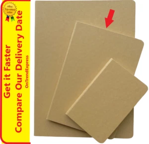 Notebook Kraft Hard Cover A5 Natural 100 Pages Feint Ruled NEW - Picture 1 of 6