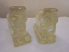 Vintage Glass Scottie Scotty Bookends 1950s or 1960s MCM