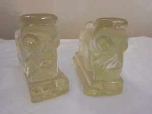 Vintage Glass Scottie Scotty Bookends 1950s or 1960s MCM - Picture 1 of 11