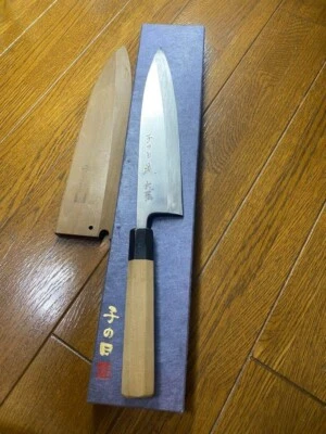 Nenohi Deba Mioroshi 240mm Japanese Kitchen Knife Kasumi Finish with Saya Cover - Image 1 of 4