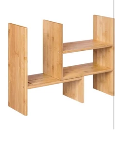 Songmics Schreibtisch- Organizer Modular 3 Formen Verstellbare Natürlicher Bambu - Bild 1 von 6