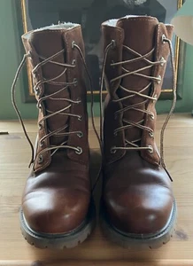 Timberland Damen Boots Winter gefüttert wasserfest Leder Braun Größe 39 - Bild 1 von 8