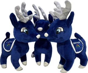Lot Of 3 Kelly Toy Sugar Loaf Santa's Classic Reindeer Collection Blue Plush Toy - Picture 1 of 5