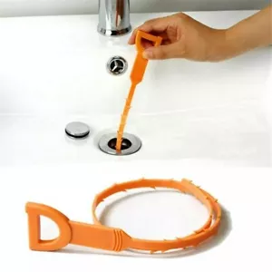 New Cleaner Tool Kitchen Bathroom Remover Hair Sink Hook Clog Snake Drain Unclog - Picture 1 of 1