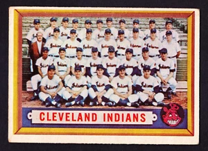 1957 TOPPS #275 CLEVELAND INDIANS TEAM CARD W/BOB LEMON/BOB FELLER/EARLY WYNN - Picture 1 of 2