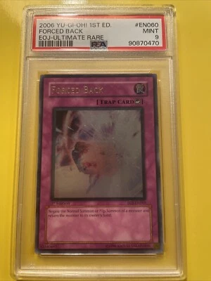 YuGiOh FORCED BACK #EOJ-EN060 🔥PSA 9 MINT🔥1st EDITION-2006 ULTIMATE RARE - Image 1 of 4