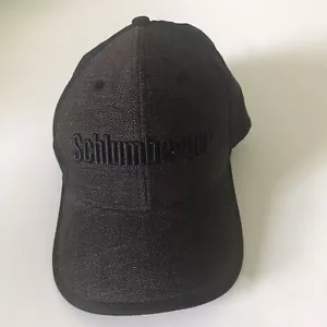 Schlumberger Slide Back Hat Cap Tweed Front Brown Black Adjustable - Picture 1 of 8