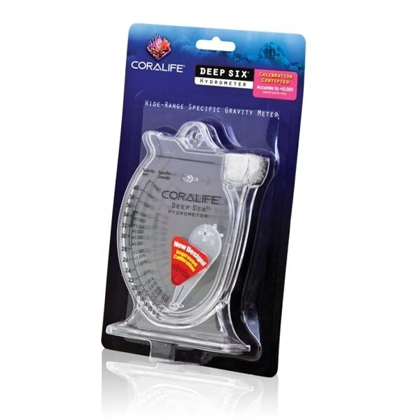 Coralife 深六测湿度计校准认证海洋珊瑚礁盐度测试 — 第 1/1 张图片