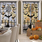  2 Pcs Halloween Door Curtain Theme Home Decoration Window Black