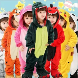 kids Children Halloween Xmas Onesiee Fancy Dress Costume Hoody Pajamas Book day - Picture 1 of 16