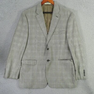 Lauren Ralph Lauren Blazer Sport Jacket Mens 44R Black Silk Wool Trim Fit - Picture 1 of 12