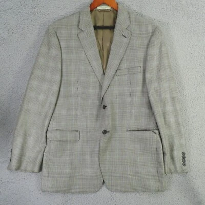 Lauren Ralph Lauren Blazer Sport Jacket Mens 44R Black Silk Wool Trim Fit - Image 1 of 4