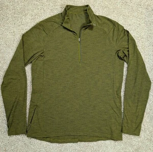 Lululemon Surge Warm Men's L Wasabi Green 1/2 Zip Pullover Lightweight Shirt - Picture 1 of 13