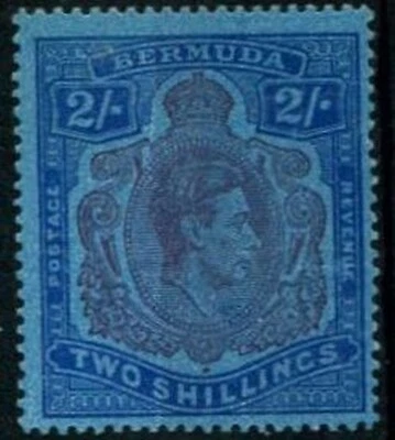 BERMUDA 1938-53 ROTO INFERIOR DERECHO DESPLAZAMIENTO SG116ce LHM Foto 1 de 2