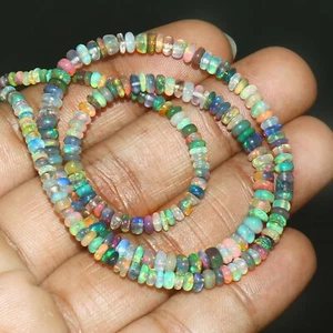 AAA++ Natural Opal Beads Real Fire opal Dainty Necklace Jewelry Best Gift 343 - Picture 1 of 6