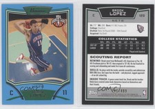 2008-09 Bowman Draft Picks & Stars NBA Card Blue /499 Brook Lopez #120 Rookie RC