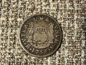 Mexico Spanish Colonial 2 Reales 1754 - Picture 1 of 2