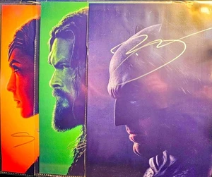 Wonder Woman, BATMAN, AQUAMAN signed Gal Gadot, Ben Affleck, Jason Momoa 8x12COA - Picture 1 of 11