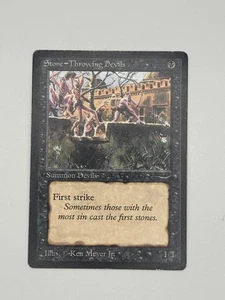 MTG Stone - Throwing Devils (Dark) Arabian Nights Regular Common - Picture 1 of 2
