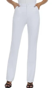 WOMENS stretch pants with pockets Business Casual Size 6x32 White - Picture 1 of 5