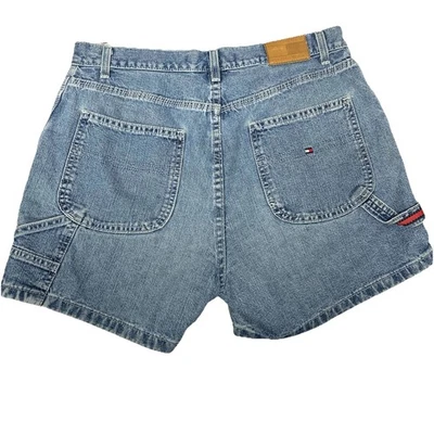 Tommy Hilfiger Denim Carpenter Shorts Woman Sz 10 Retro Y2k 100% Cotton Utility - Image 1 of 4