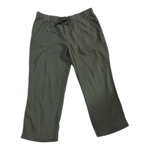 Denver Hayes Linen Blend Olive Green Pull-On Casual Pants Size 14 - Bild 1 von 9
