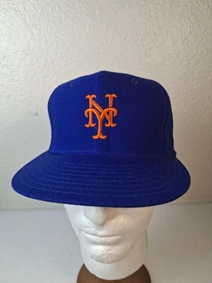 NY Mets Hat Vtg 90s New Era 5950 Pro Model Diamond Collection Wool Size 7 - Image 1 of 4
