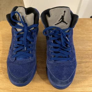Nike Air Jordan 5 Retro Blau Wildleder 440888-401 GS Jugend Größe 6Y - Bild 1 von 7
