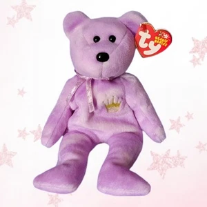 👑 YOURS TRULY 👑  2002 TY Beanie Baby Bear ☆Hallmark Gold Crown EXCLUSIVE☆ MWMT - Picture 1 of 6