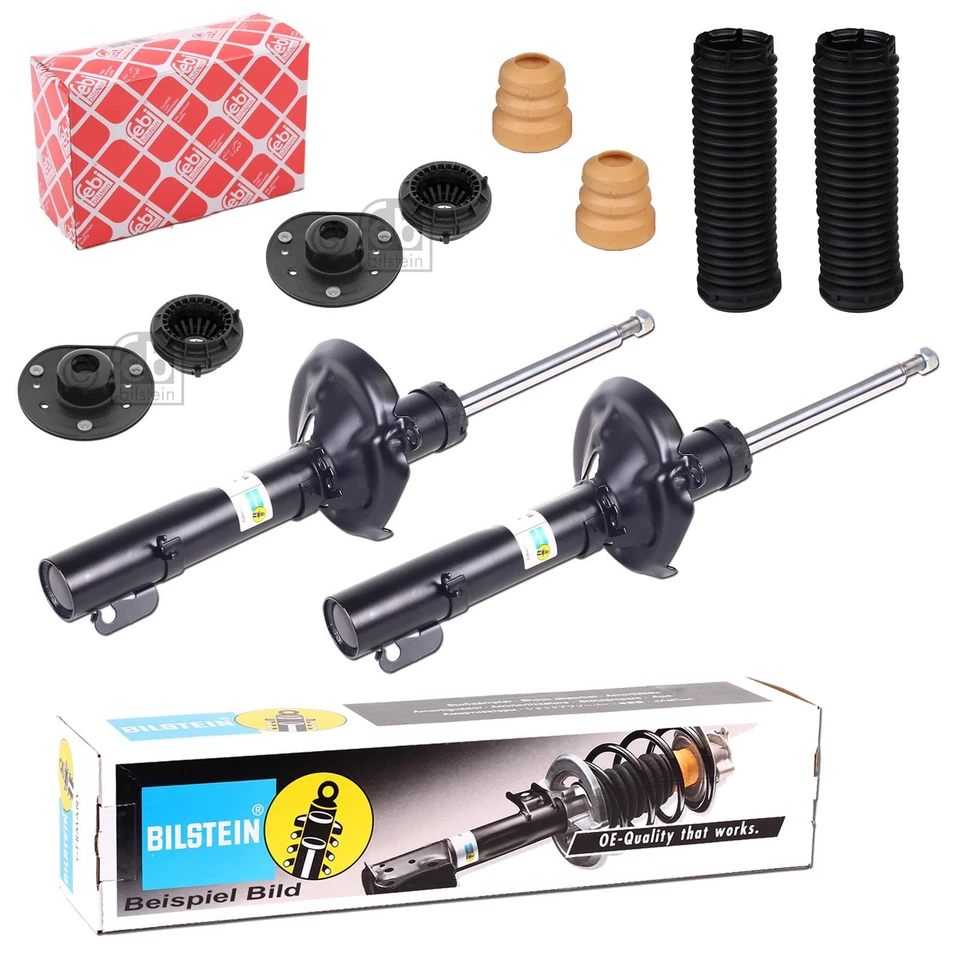 2x Bilstein B4 shock absorber + Febi strut bearing front suitable for Ford Mondeo 4 IV - Image 1 of 4