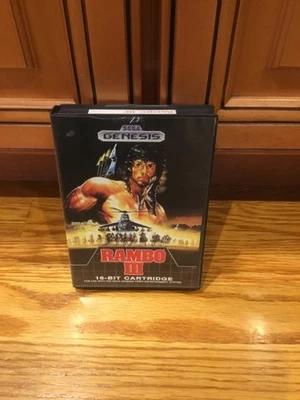 Rambo III (SEGA Genesis, 1989) Complete In Box With Manual Excellent Condition - Image 1 of 4