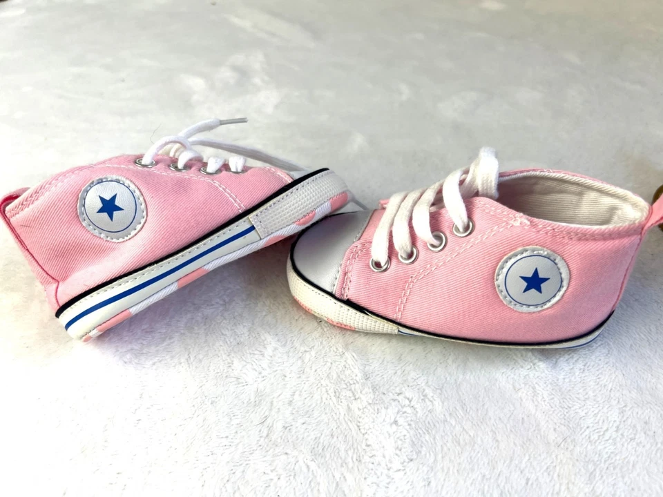 Converse First Star Rosa Bebé Cuna Bebés Niñas Bebés Zapatos Botines Talla 13 Foto 1 de 4