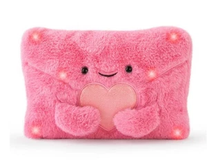 FAO Schwarz Valentines Glow Brights Plüsch Rosa Liebesbrief mit Sound & Licht NEU - Bild 1 von 3