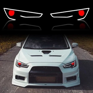 Blackout Vland LED Headlights For 2008-2017 Mitsubishi Lancer EVO X W/Demon Eyes - Bild 1 von 12