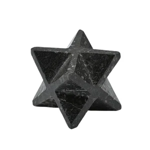 Nuummite Merkaba Crystal - 0.75 Inches Metaphysical Merkaba Star for Meditation - Picture 1 of 12