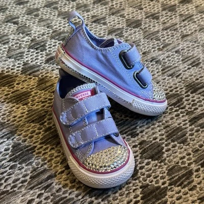 Converse ослепительный все звезды ребенка ясельного возраста обувь Sz 5 младенца Periwinkle синий фиолетовый GUC - Изображение 1 из 4