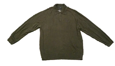 Camisa Polo Dockers Para Hombres Visón Tejido Palma Extra Suave Verde Oliva Talla 2XL Foto 1 de 4