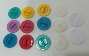 Vintage Baby Bottle Disks Seals Breast Milk Storage Lot Of 14 Evenflo Dr. Brown - Picture 1 of 4