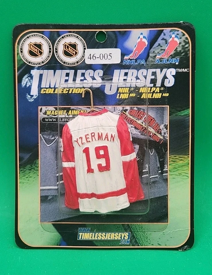 复古 Timeless 球衣 红翼 史蒂夫·耶泽曼 球衣 挂钩 磁铁 全新! — 第 1/3 张图片