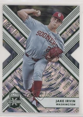 2018 Panini Elite Extra Edition Status Emerald Die-Cut /49 Jake Irvin #198 - Image 1 of 2