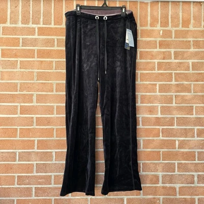 NWT Y2K New York Laundry Stretch Velvet Pant Loungewear Trouser Sporty VTG  - Image 1 of 4