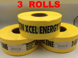 Empire Caution Tape Roll "Caution Gas Line Buried Below" MISPRINT 3" x 1000' - Picture 1 of 4